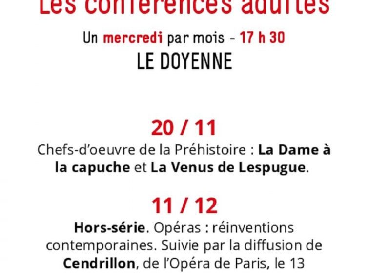 Saison 2024-2025 Les conférences adultes Micro Folie Brioude